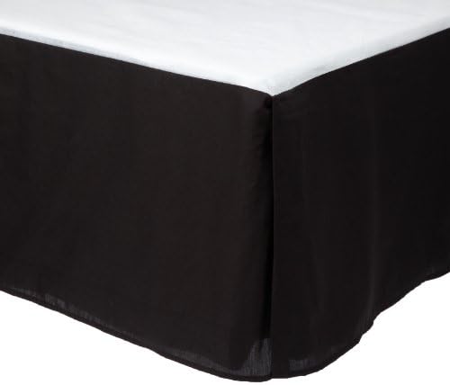 200-Thread Count Queen Bed Skirt/Dust Ruffles, Black