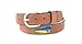 ZEP-PRO Men's Tan Leather Embroidered Dolphin Belt