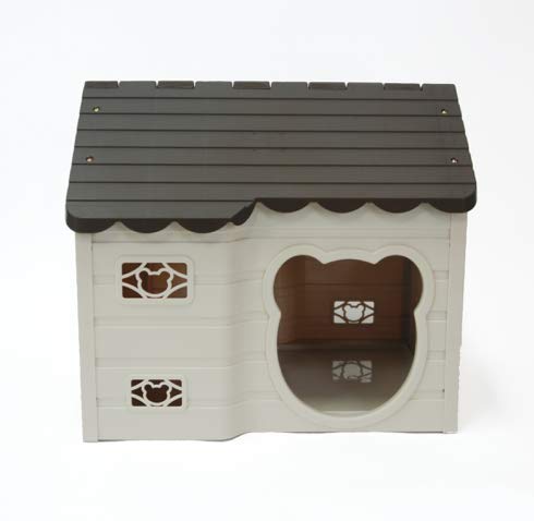 Alpha Dog Series Medium-Sized Indoor Plastic Doghouse (Brown)