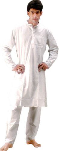 exotic india pure white kurta pyjama