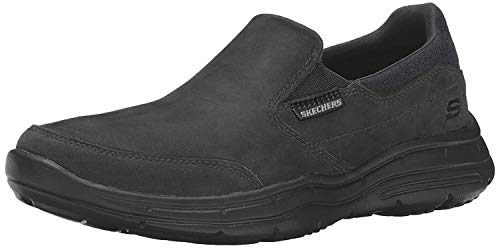 Skechers USA Men's Glides Calculous Slip-On Loafer,Black,11.5 M US