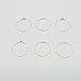 24 Pcs 40 mm Shaped Beading Hoop Earring Finding Ring Hoop for Earring Jewelry Making (Gold Silver)