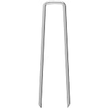 OK5STAR 150x Landscape Staples 6" Garden Staples Stakes, Galvanized Steel Landscape Fabric Staples Sod Ground Staple
