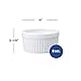 HIC Kitchen Ramekins, Fine Porcelain Souffle, 4-Inch, 8-Ounce Capacity, Set of 6
