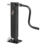 CURT 28512 Direct-Weld Heavy-Duty Trailer Jack Black 12,000 lbs, 12-3/8 Inches Vertical Travel