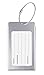 Luggage Tags, WeBravery Suitcase Labels Business Card Holder Travel Bag ID Metal Luggage Tag (2Pack-Silver)