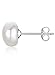 3 Pairs Womens's 925 Silver Freshwater Cultured Stud Pearl Earrings