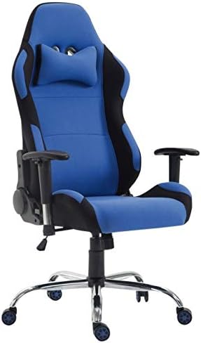 Furnlab Fly Fauteuil De Bureau En Tissu Noir Bleu Amazon Fr Cuisine Maison