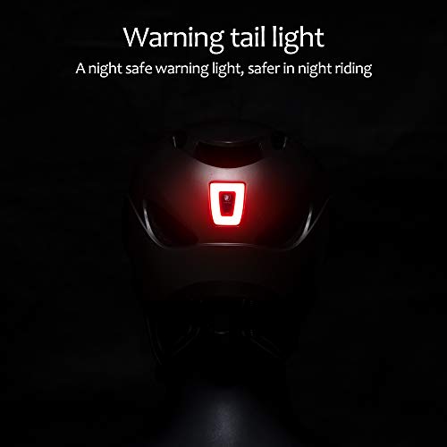 MOKFIRE Adult Bike Helmet with USB Charge Rear Safety Light & Reflective Strap for Unisex Men/Women, E Bike Bicycle… - Image 5