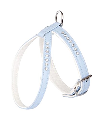 Dingo Glamour Decorative Harness with Crystals for Dogs 34 - 39 cm Blue 13132