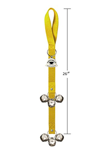 Caldwell's Pet Supply Co. Potty Bells Housetraining Dog Doorbells for Dog Training and Housebreaking Your Doggy. 1.4 Inch Dog Bell with Doggie Doorbell and Potty Training for Puppies (Yellow) - Thumbnail 2