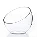 WGV Clear Slant Cut Bowl Glass Vase/Glass Terrarium/Candy Jar, 6" x 2.7" With Microfiber Cloth primary