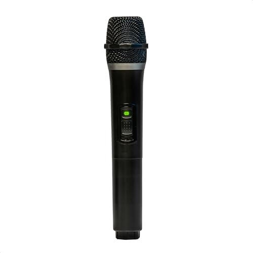 Ibiza - PORTUHF-Hand - Mikro-Handgerät schwarz UHF 863 MHz - Batteriebetrieben - Drahtlos - Große Reichweite - Mikro-Kopfbügel