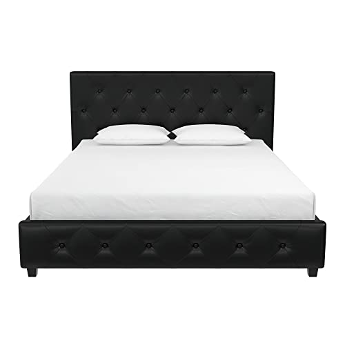DHP Dakota Upholstered Platform Bed with Diamond Button Tufted