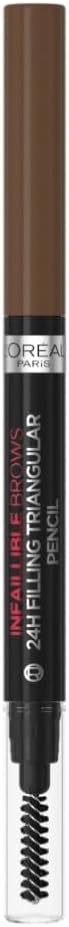 L'Oreal Brow Liner Triangular Pencil Brunette 24H With Spoolie Natural Matte