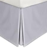 Calvin Klein Home Bamboo Flower Double Row Cord Queen Bedskirt, Hyacinth