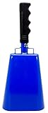 11.2 inch Blue Bell Black Handle Cowbell with Stick Grip Handle Used for Cheering at Sporting Events - Cow Bell by Stewart TradingTM