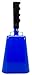 11.2 inch Blue Bell Black Handle Cowbell with Stick Grip Handle Used for Cheering at Sporting Events - Cow Bell by Stewart Trading™