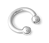 316L Surgical Steel Circular Barbell Horseshoe 8g