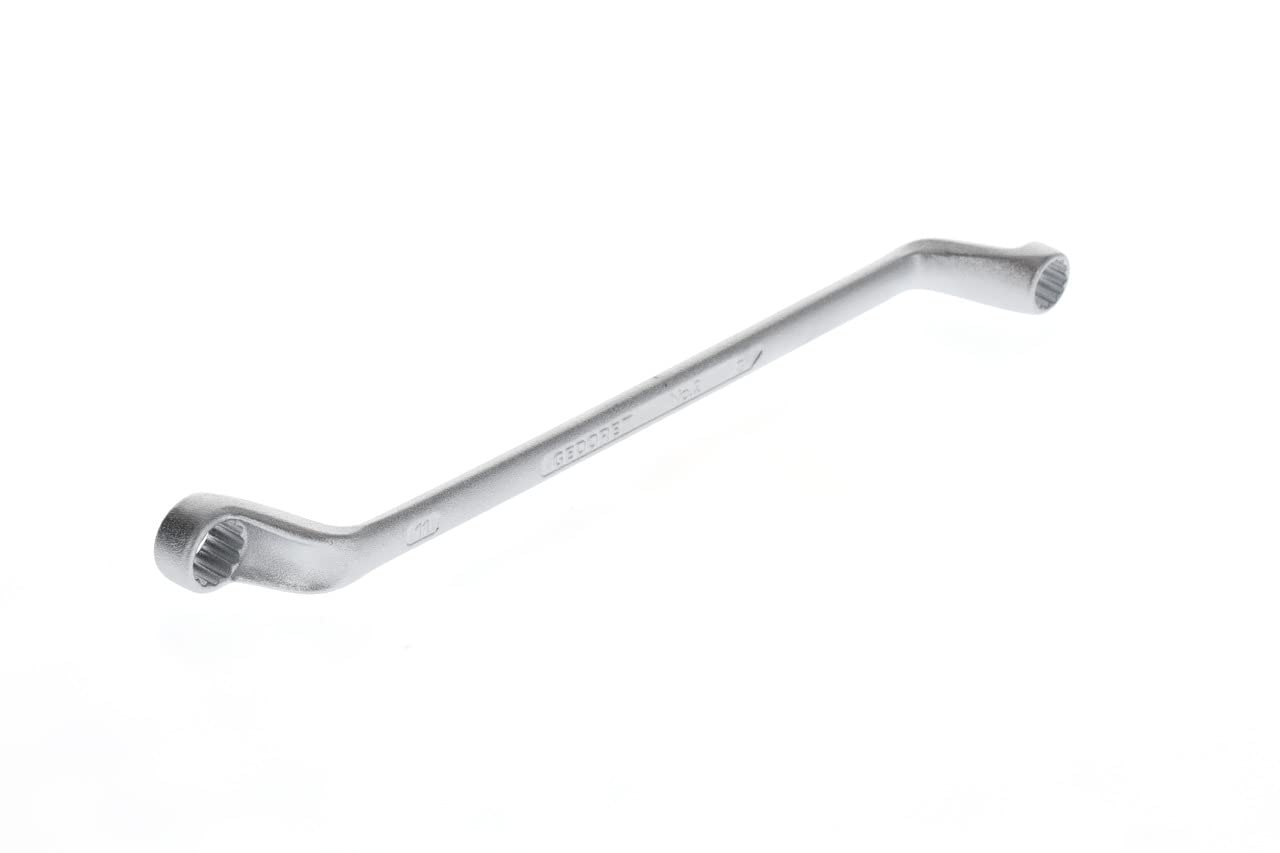 GEDORE Double-ended ring spanner, AF 9+11 mm, Offset, 5° angled, Slender, Bi-hex, UD profile, Spanner, 2 9X11