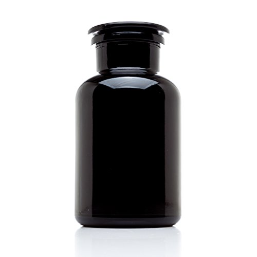 Click Here to See More Images Infinity Jars 1 Liter (34 fl oz) Black Ultraviolet All Glass Refillable Empty Apothecary Jar