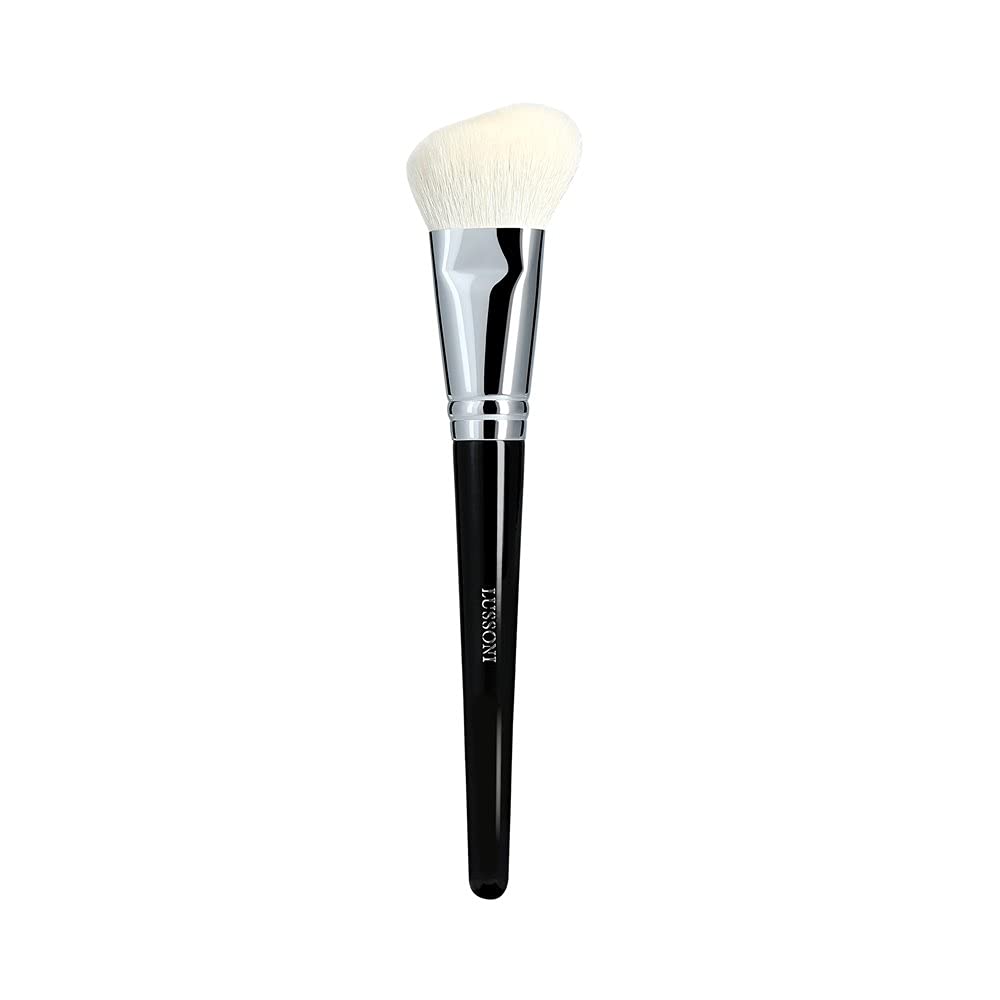 TB TOOLS FOR BEAUTY LUSSONI 300 Series Professional Makeup Brushes for Bronzer, Highlighter, Blusher, Powder and Contouring, Angled, Round Shape (PRO 300 Angled Blush Brush)