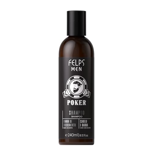 Shampoo para Cabelo e Barba Felps Men Poker, 240ml