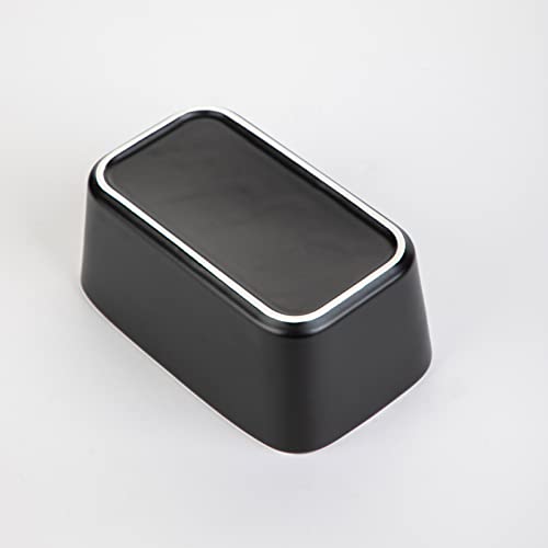 Porcelain Butter Dish with Knife & Wooden Lid, Henten Home Airtight Butter Keeper for Countertop, Large Butter Holder for East West Coast Butter(Matte Black)