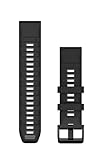 Garmin QuickFit, 22mm Black/Pebble Gry Silicone Band