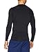 TSLA Men's Long Sleeve T-Shirt Baselayer Cool Dry Compression Top, Athletic(mud11) - Black, Large.