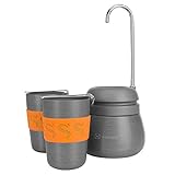 Winterial Compact Percolator Coffee Maker for Camping, Backpacking, Camping Coffee, Coffee Maker, Includes Cups