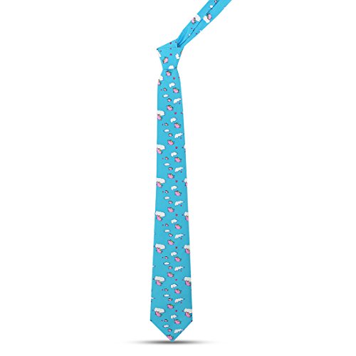 When Pigs Fly Optimist Funny Mens Premium Woven Conversational Novelty Neckties | Microfiber Ties For Men: Fun, Sophisticated – Stylish Accessory – Unique Designs And Patterns