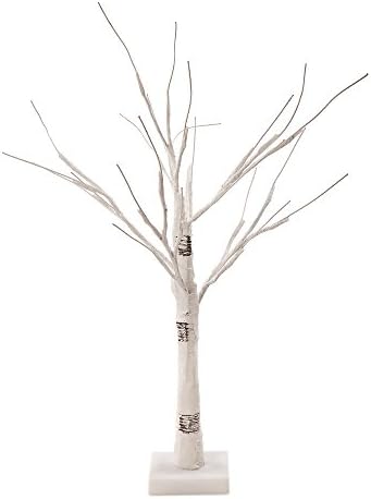HKBUYEASY 24Inch LED Lighting Birch Tree,Handmade Decor Plants,Warm White Night Lights/Table Lamp for Home,Party,Christmas,Wedding Indoor/Outdoor Decoration