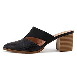 Womens Cutout Backless Mules Shoes Pointed Toe Slip
