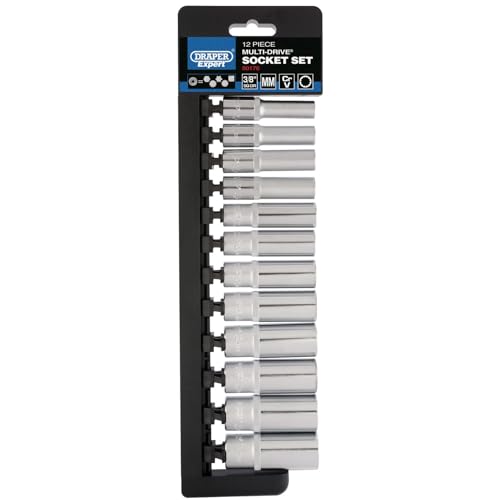 Draper D9MD/MDS/e 3/20,3 cm centimetri. Dr. Expert multi-drive & # 174; Deep socket set (12 pezzi), blu