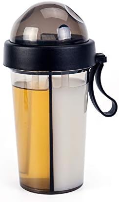 Water Bottle with Straw Lovely - Amazing Portable Water Bottle Creative Tumbler for Smoothies Cola Soda Juice Protein 14oz & 20oz Light Blue Black Green Pink White, Duse Bottle 1 & 1plus