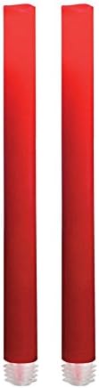 Red Tapr Candl W/Timr 9"