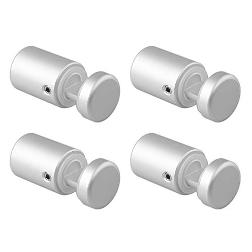 Side Clamp Standoffs 3/4" x 1" Satin Aluminum, Edge Grip Standoffs for