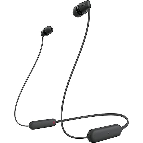 Sony WI-C100 Wireless in-Ear Bluetooth Headphones with Built-in Mic, Black
