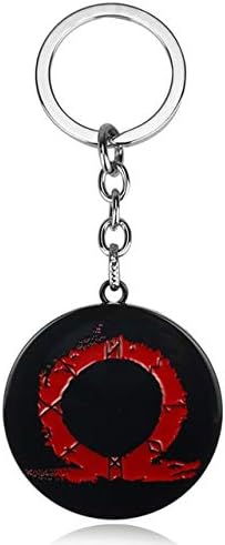 FITIONS - 2018 God of War 4 Kratos Logo Keychains Black llaveros Metal Keyring for Men Game Fans Souvenir Gift-50