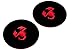 2012-2014 Fiat 500 Rear Cupholder Accents, Black/Red, Abarth Scorpion