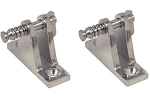 Marine Part Depot Two Stainless Steel Bimini Top Deck Hinges with Pin