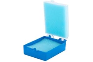 AMERICAN GOODS 100/Bx Dental Crown & Bridge Box with Clear Lid Insert Foams Dental Crown and Bridge Tooth Boxes 1"- 2" Size (2")