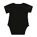 MIOIM Infant Baby Boys Girls Funny Letter Printed Short Sleeves Black Rompers Onesie