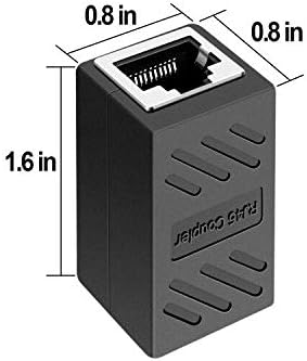 RJ45 Coupler, in Line Coupler Cat7/Cat6/Cat5e Ethernet Cable Extender Adapter Female to Female (2 Pack Black) - Image 5
