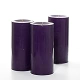 Richland Set of 3 Purple Pillar Candles 3" x