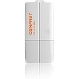 Comfast CF-WU835P 300Mbps Mini WiFi Dongle WiFi USB Adapter 2.4GHz Wireless USB Network Card Wifi Card (White)
