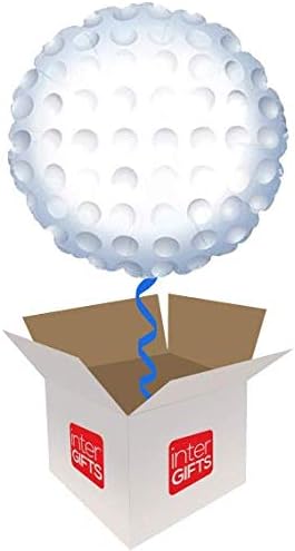 InterBalloon Helium Inflated Golfball Balloon Delivered in a Box