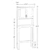 RiverRidge Somerset Spacesaver Over The Toilet Storage Cabinet White with Adjustable Shelves - Space-Saving Bathroom Medicine Cabinet