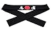 SUNRISE Japanese Sushi Chef Hachimaki Karate Headband 2 Piece (Black/White Ninja)